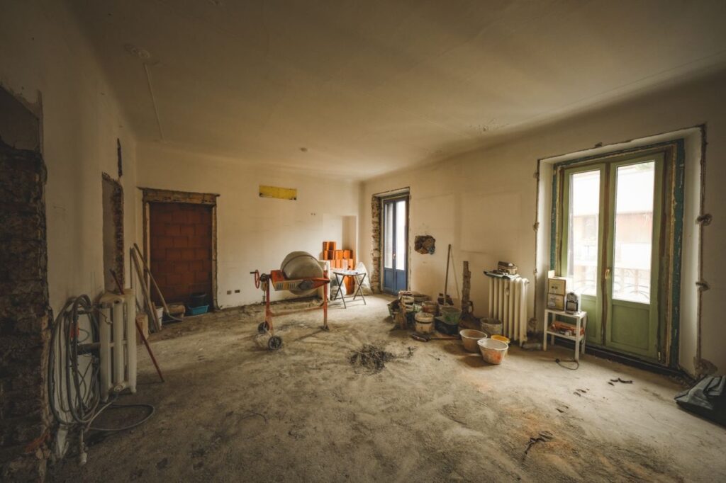 Hotel interior mid-renovation
